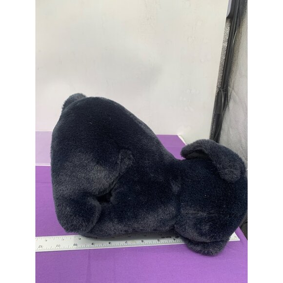 1987 Dakin Soft Classics Black Lab Plastic Brown Eyes Flocked Nose with Chewed S - Picture 10 of 11